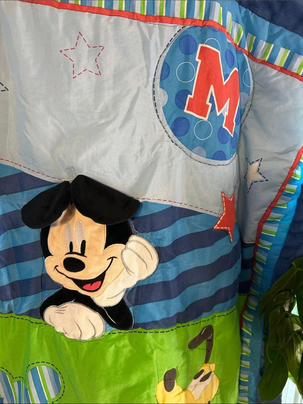 Disney Baby Mickey Mouse Pluto Reversible Infant Quilt